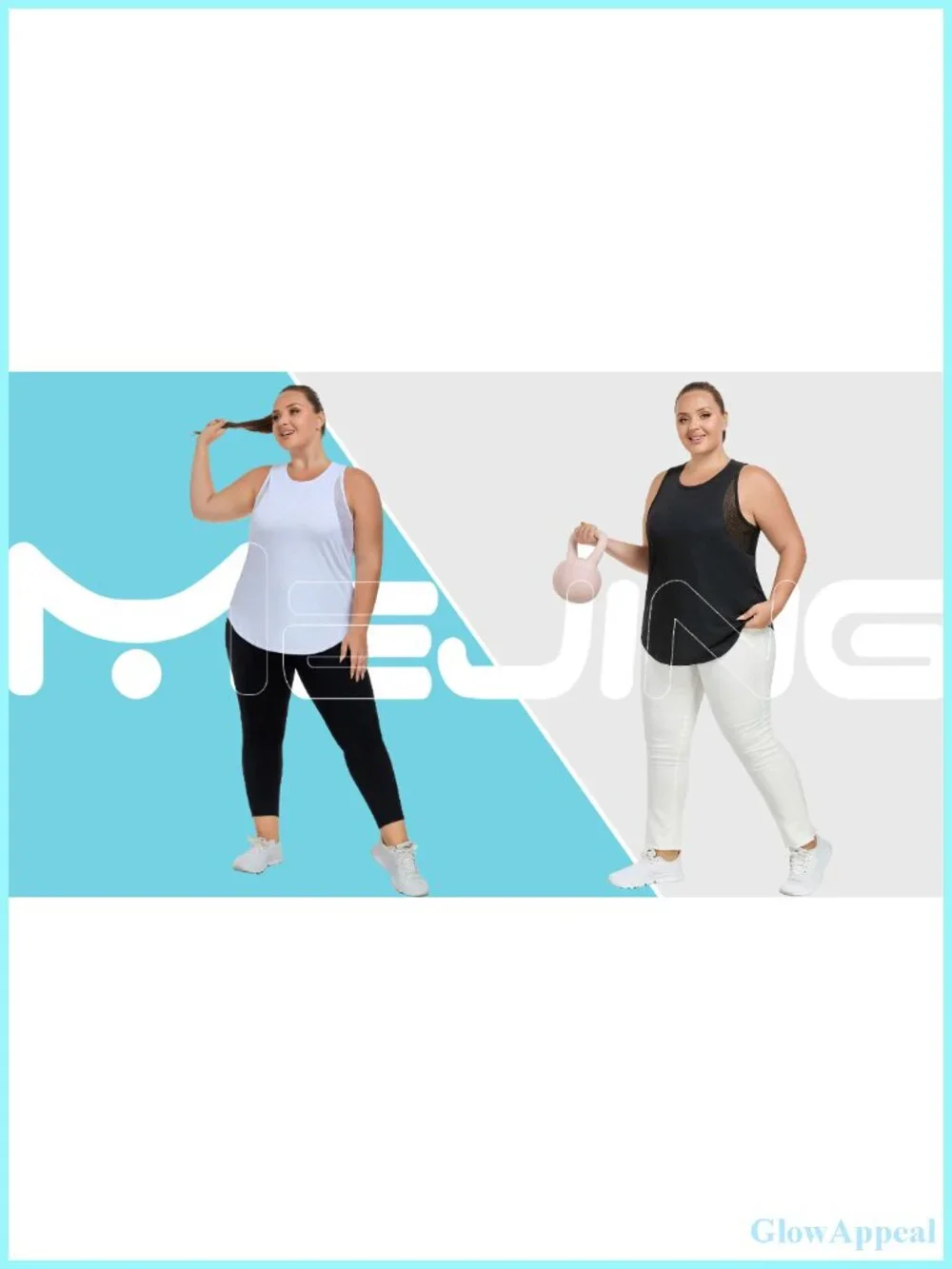 Plus Size Mesh Panel Workout Tank Top Loose Fit Yoga Tunic Sleeveless